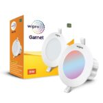 wipro ABS Garnet 3W LED Mini Downlight|Colour Changing (Red/Blue/Pink)|Compact Design with 120° Beam Angle|Recessed Down Light for False Ceiling|Cutout - 2.2 inch|Pack of 1
