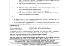 JIPMER NORCET-11 Nursing Officer recruitment notice, page 1