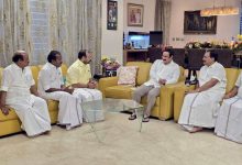 பாமக தலைவர் அன்புமணி இராமதாஸை நேரில் சந்தித்து அதிமுக எம்.எல்.ஏ.க்கள் நன்றி