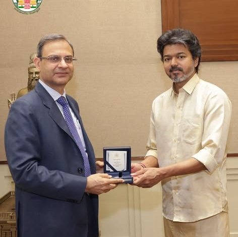 சென்னை தலைமைச் செயலகத்தில் ரிசர்வ் வங்கி ஆளுநருடன் முதல்வர் விஜய் ஆலோசனை