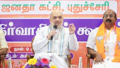 பாஜக மாநில நிர்வாகிகள் ஆலோசனைக் கூட்டத்தில் உரையாற்றும் அமித் ஷா