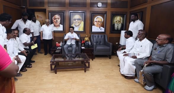 Fishermen Association administrators met the party leader Mr. M.K. Stalin.