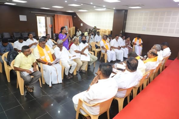 புதுச்சேரி பாரதிய ஜனதா கட்சியின் தலைமை அலுவலகத்தில், மாநிலத் தலைவர் திரு. V P Ramalingame
