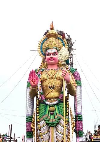 61 அடி பிரம்மாண்ட முருகர் சிலைக்கு குடமுழுக்கு மிக சிறப்பாக நடைபெற்றது இடம் திருக்கோவிலூர்